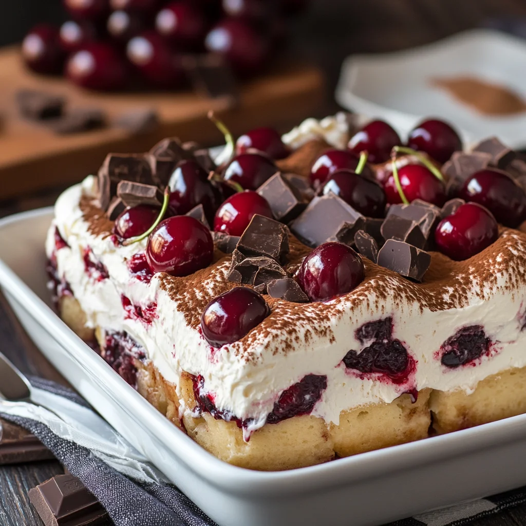 Decadent Cherry Amaretto Tiramisu