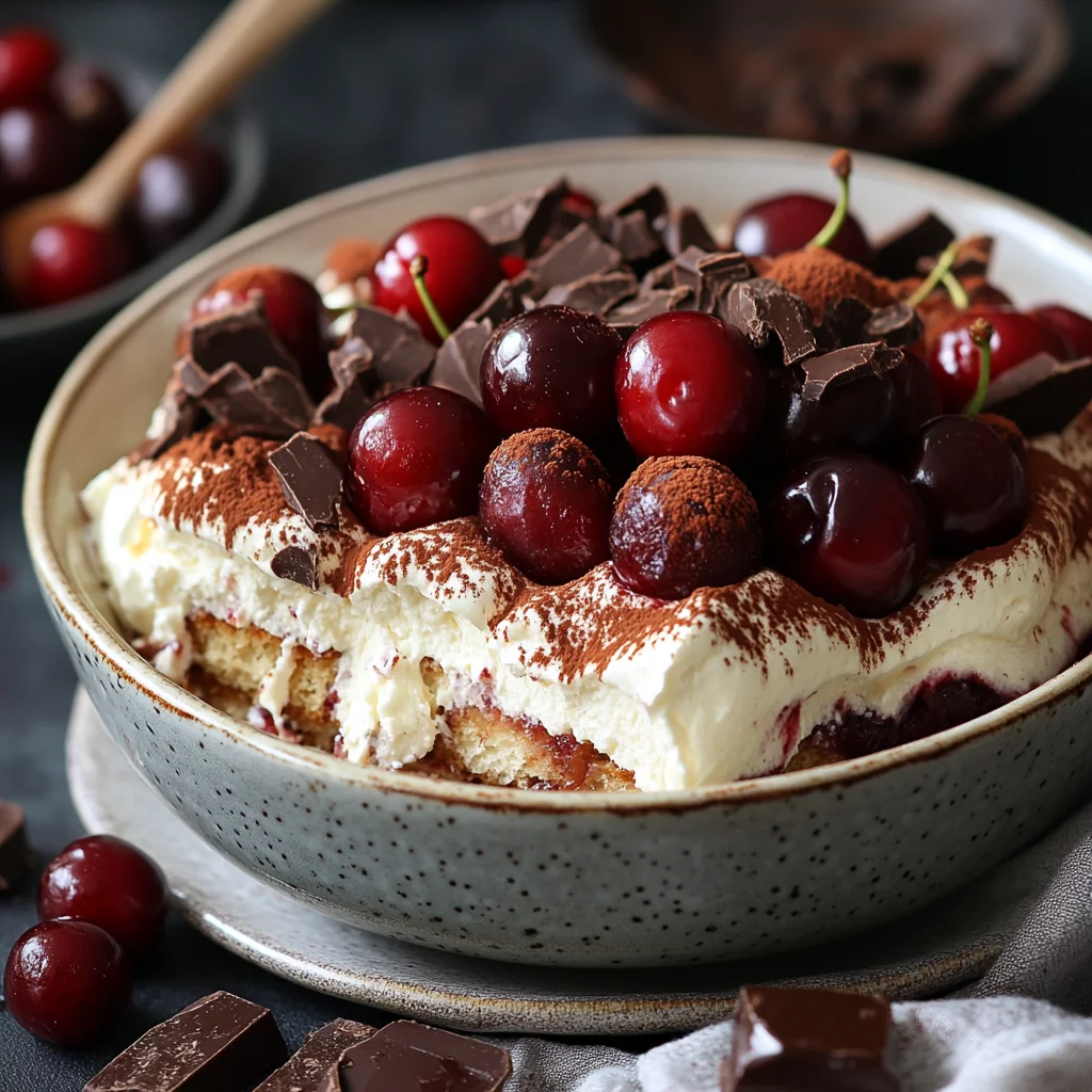 Decadent Cherry Amaretto Tiramisu
