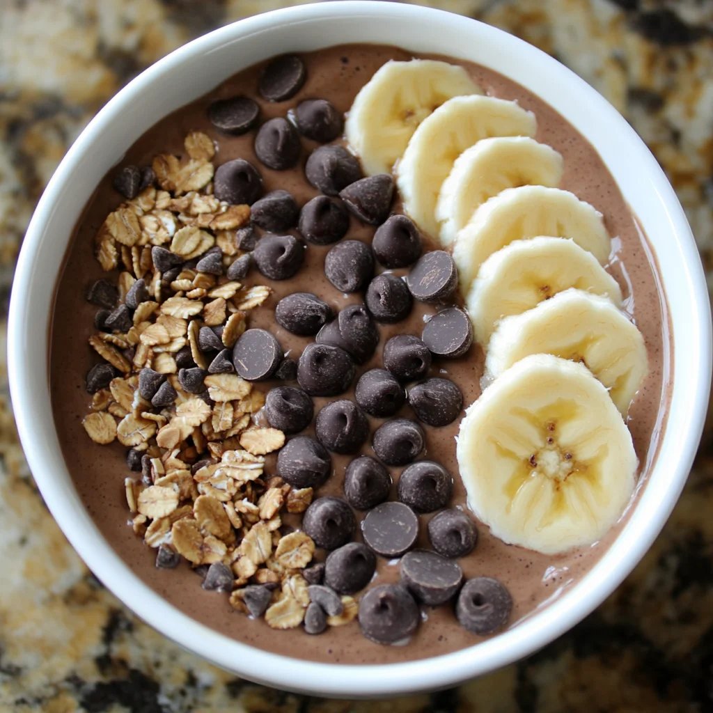 Double Chocolate Banana Greek Yogurt Smoothie Bowl