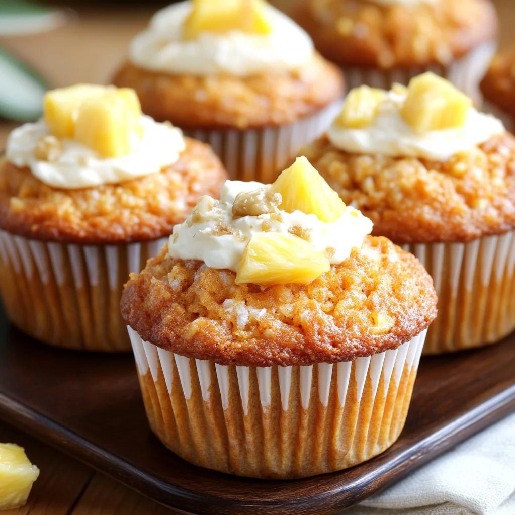Hawaiian Pineapple Carrot Muffins