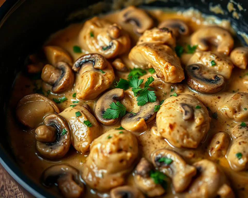 chicken mushroom stroganoff comfort food