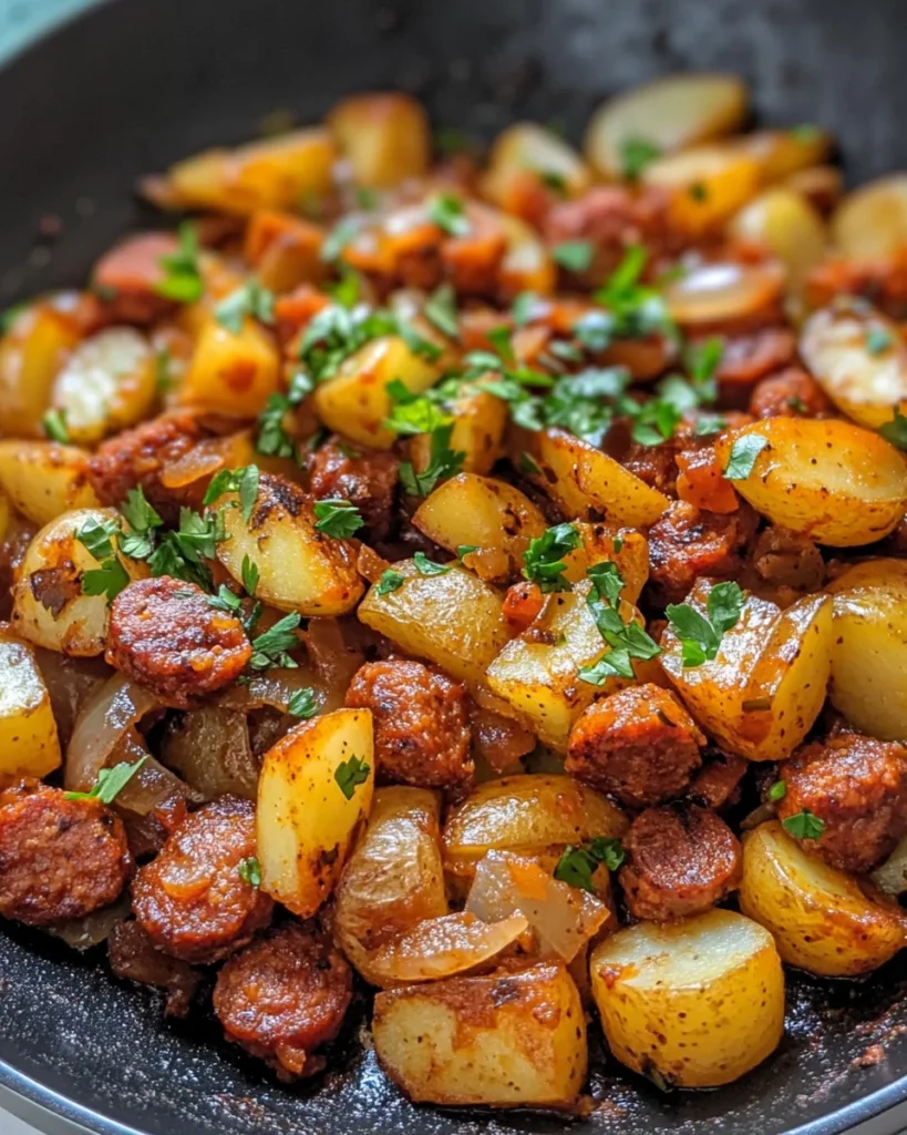 papas con chorizo