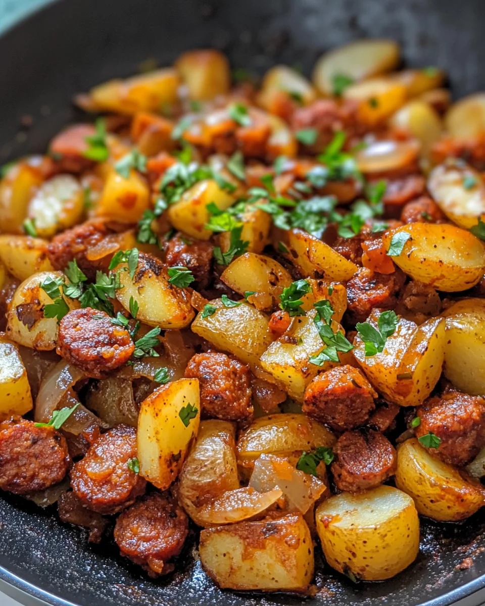 papas con chorizo