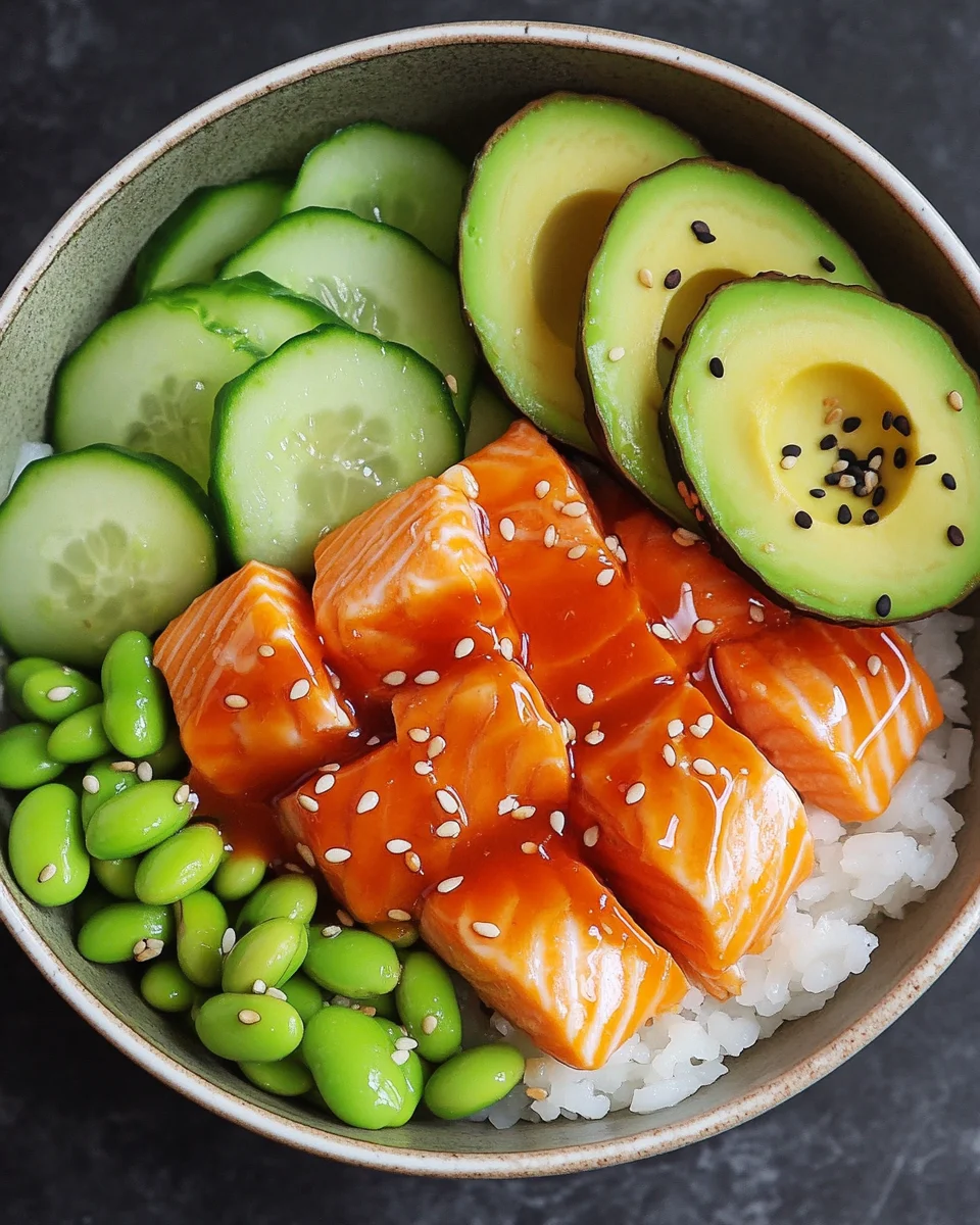 Honey Sriracha Salmon Bowls