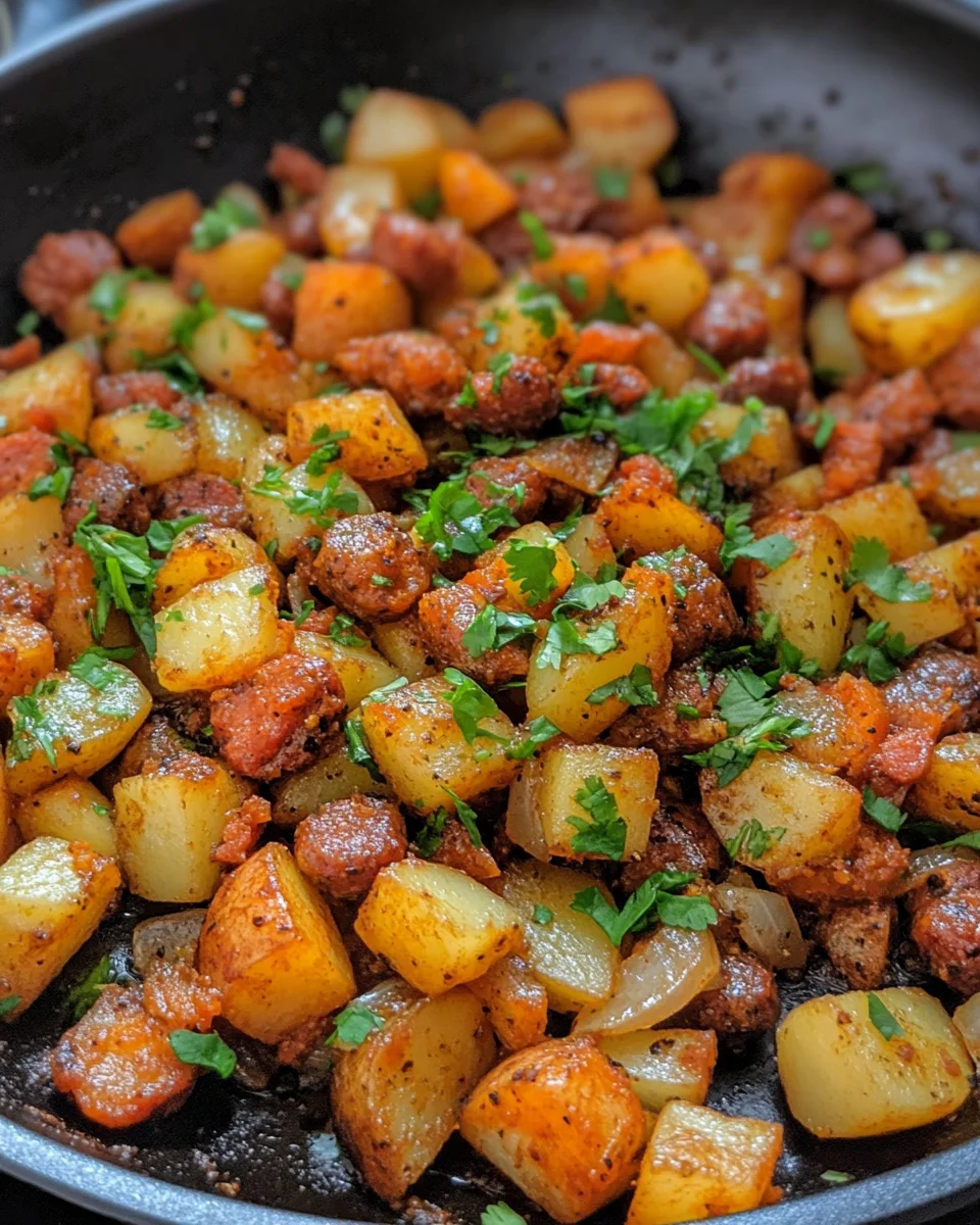 papas con chorizo
