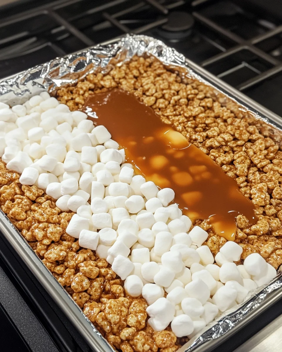 brown butter dulce de leche rice krispie treats