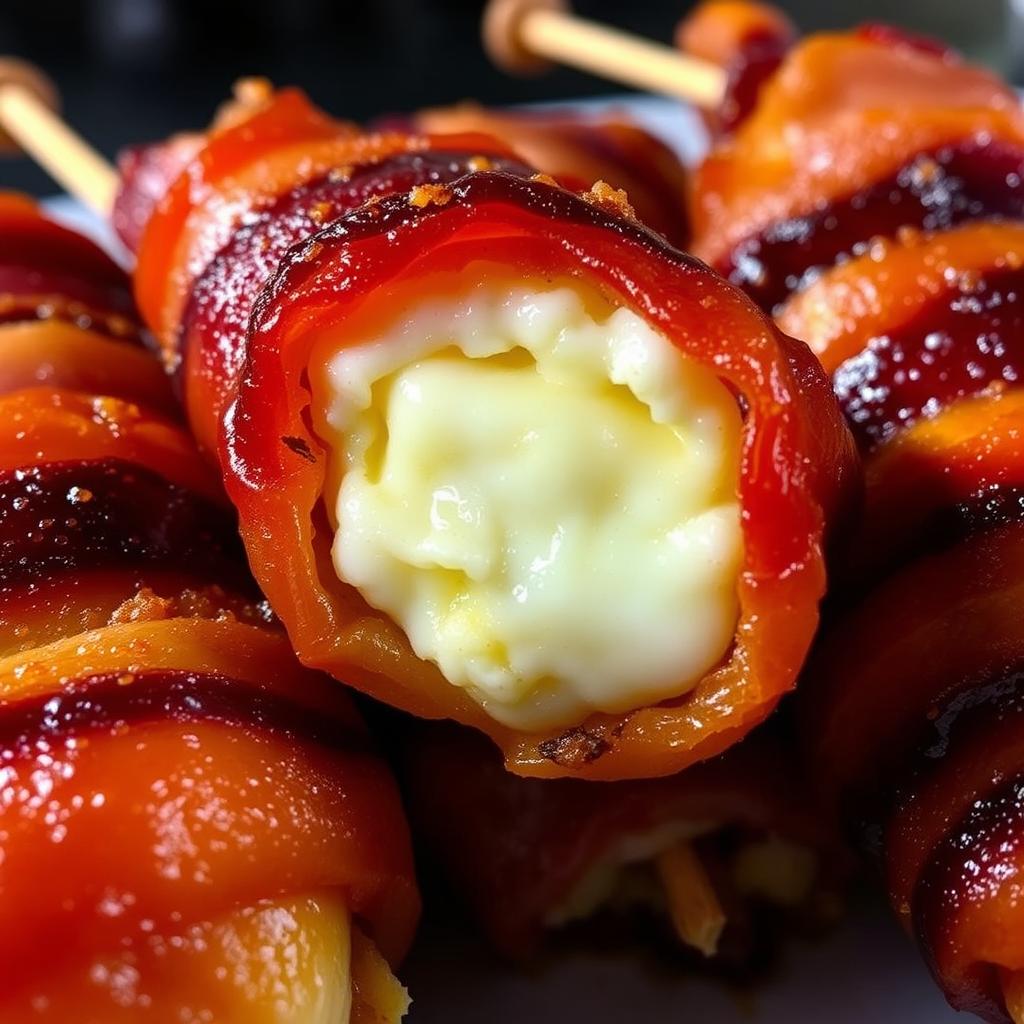 Crispy Bacon Wrapped Mozzarella Sticks