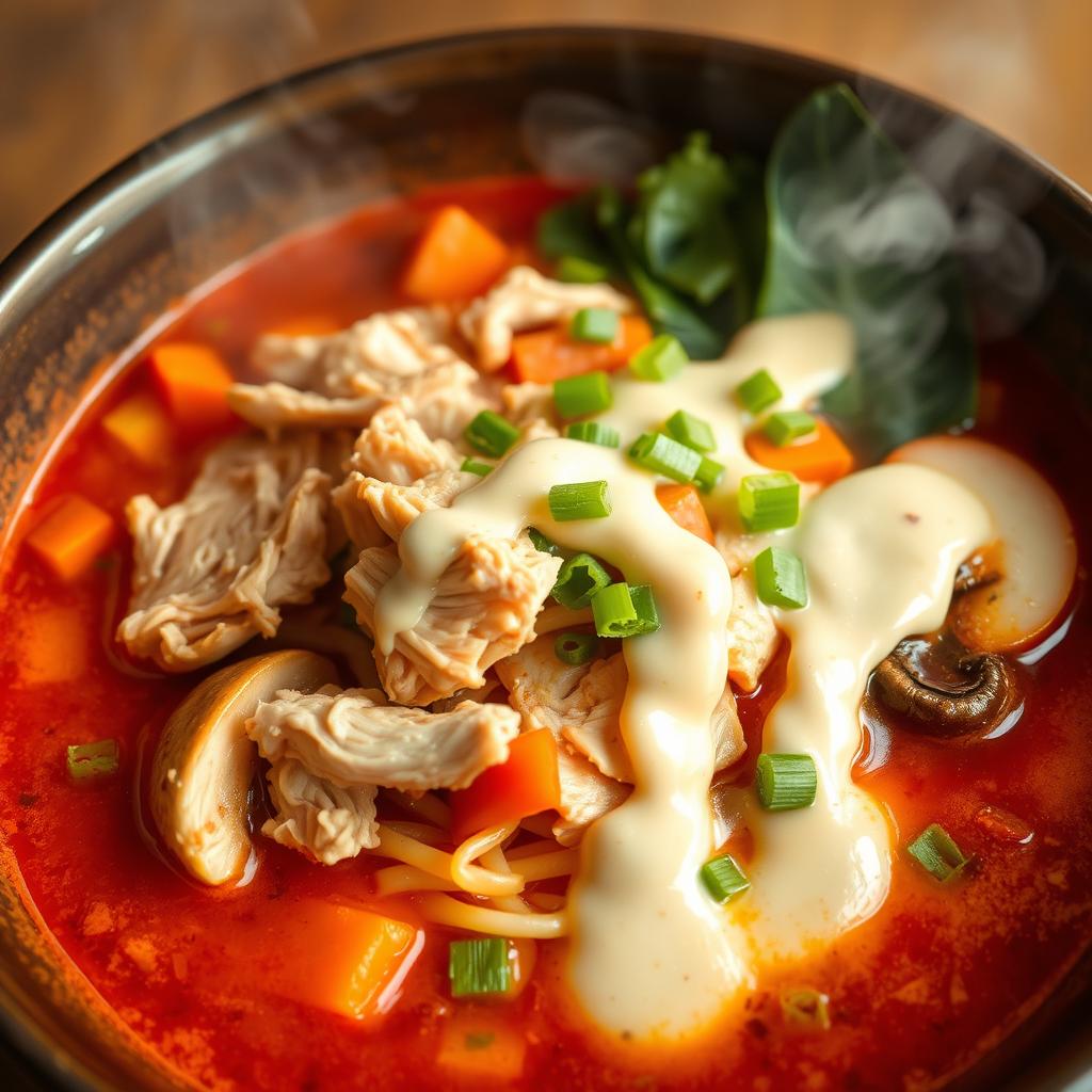 Fiery Chicken Ramen Dish