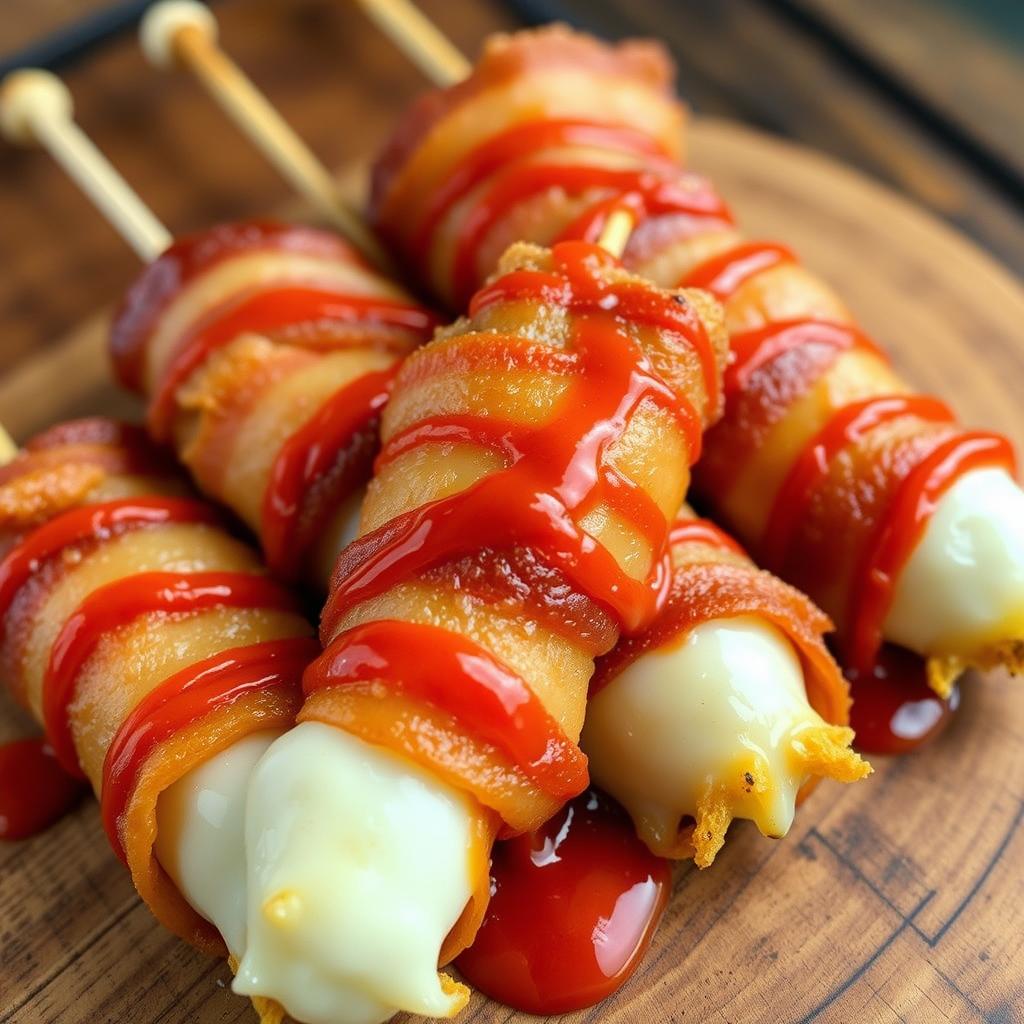 Nashville Hot Bacon Wrapped Mozzarella Sticks Ingredients
