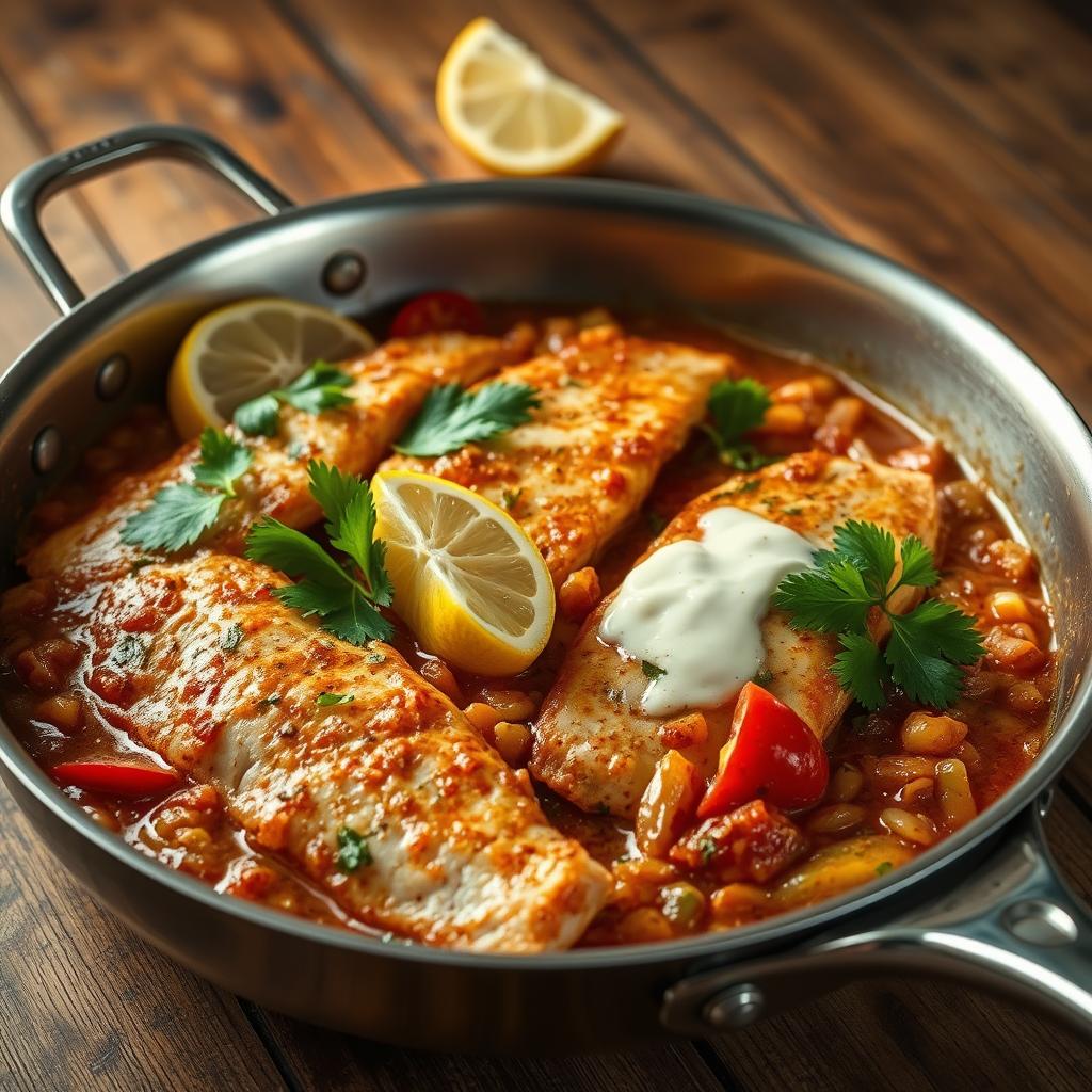 Red Snapper in Creamy Creole Sauce