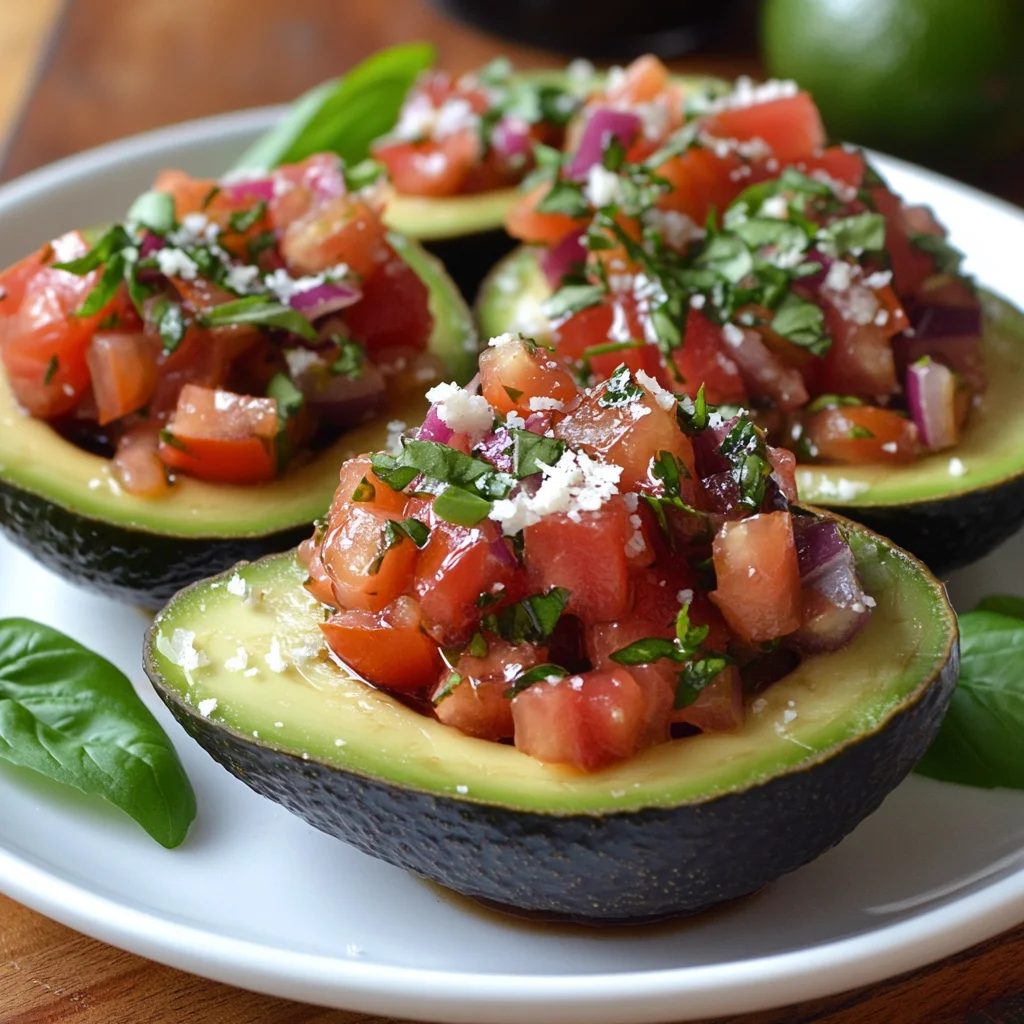 Bruschetta Stuffed Avocados