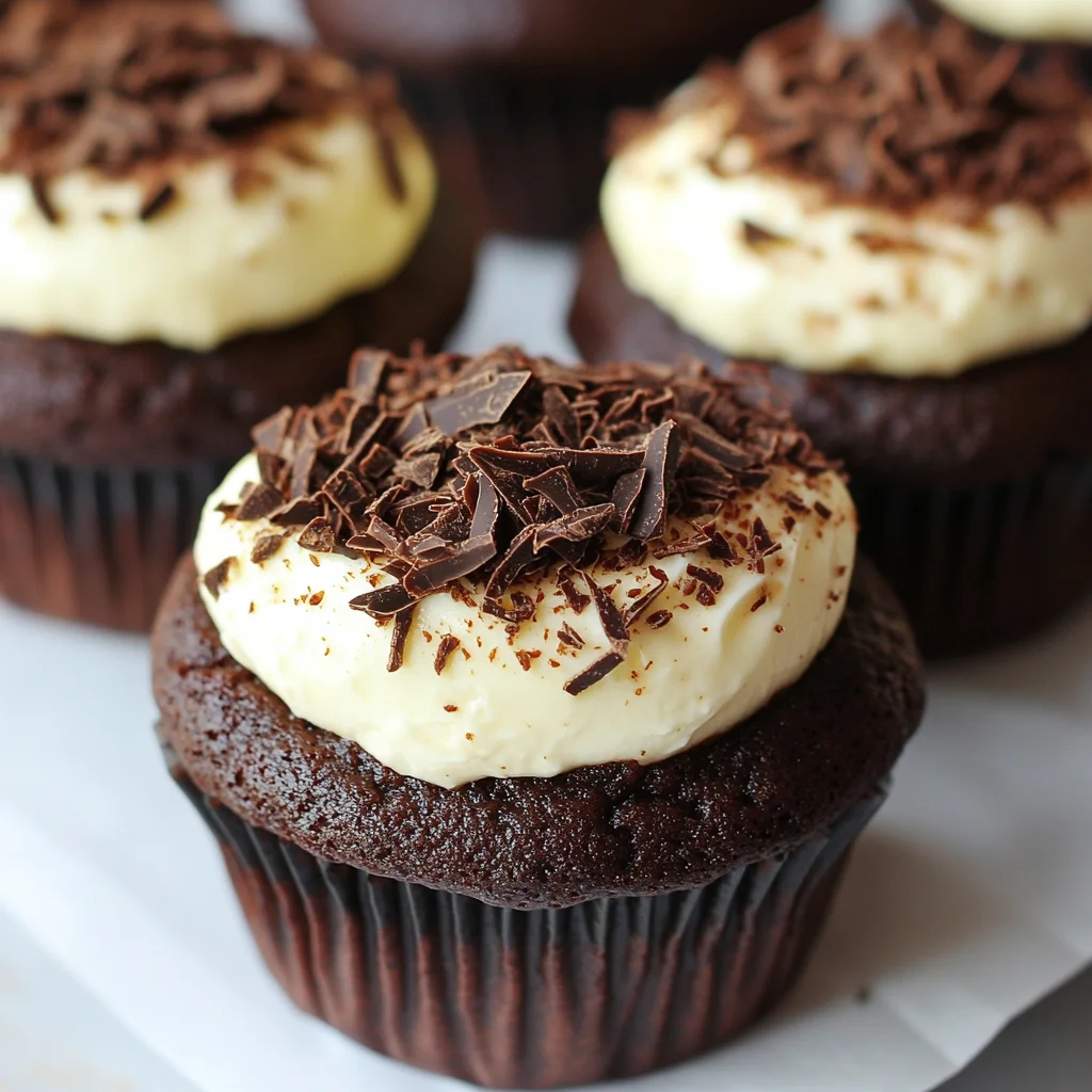 Cheesecake Stuffed Chocolate Cupcakes