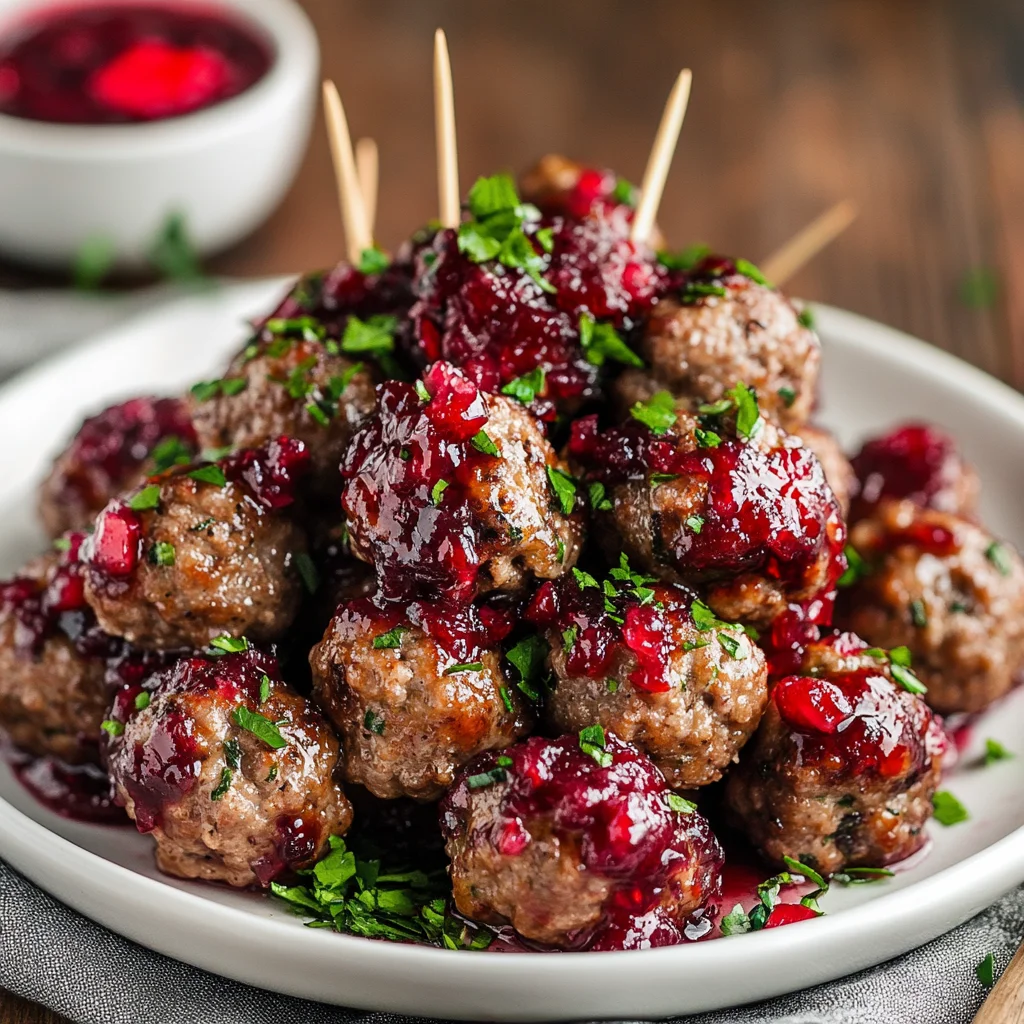 Christmas Cranberry Meatballs