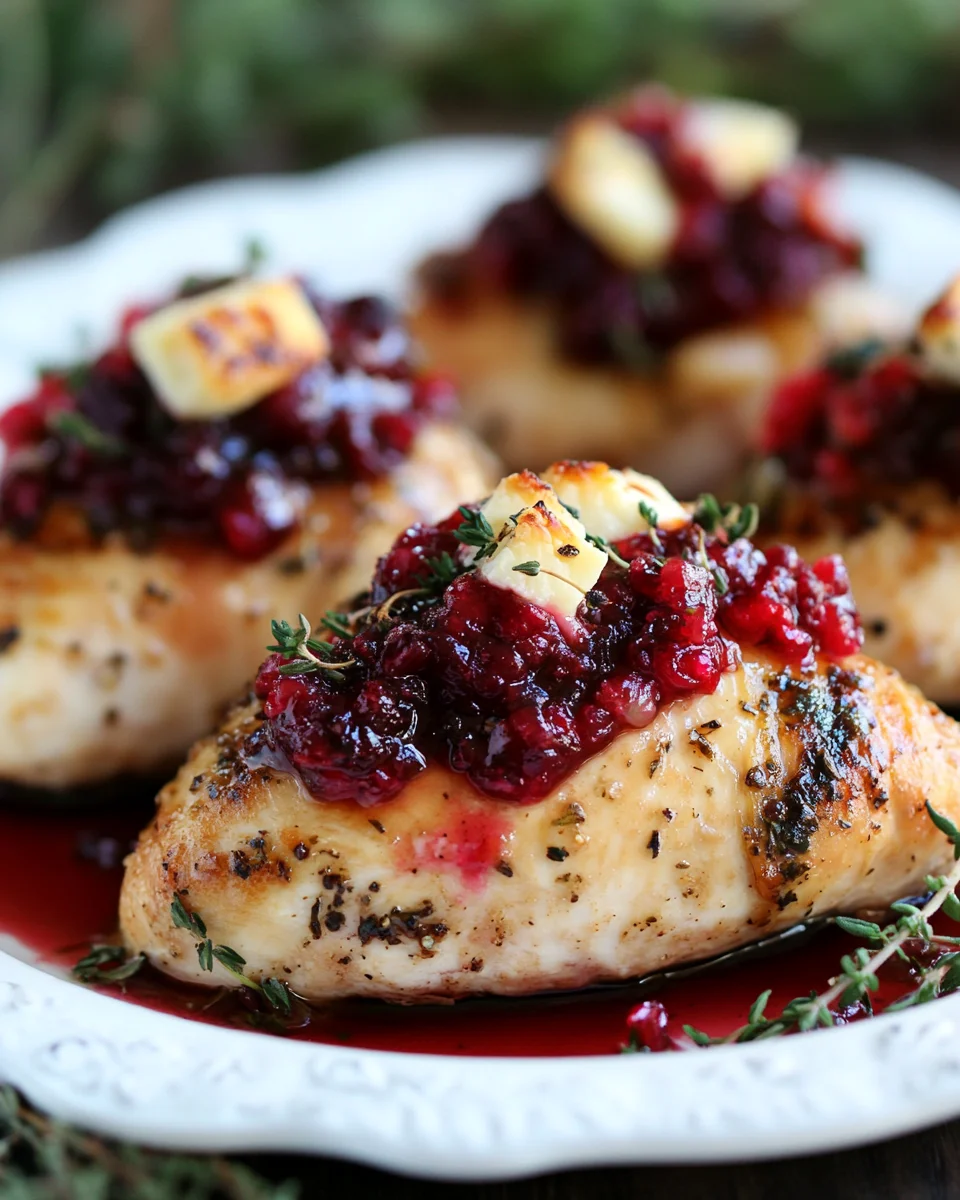 Cranberry and Brie Stuffed Chicken