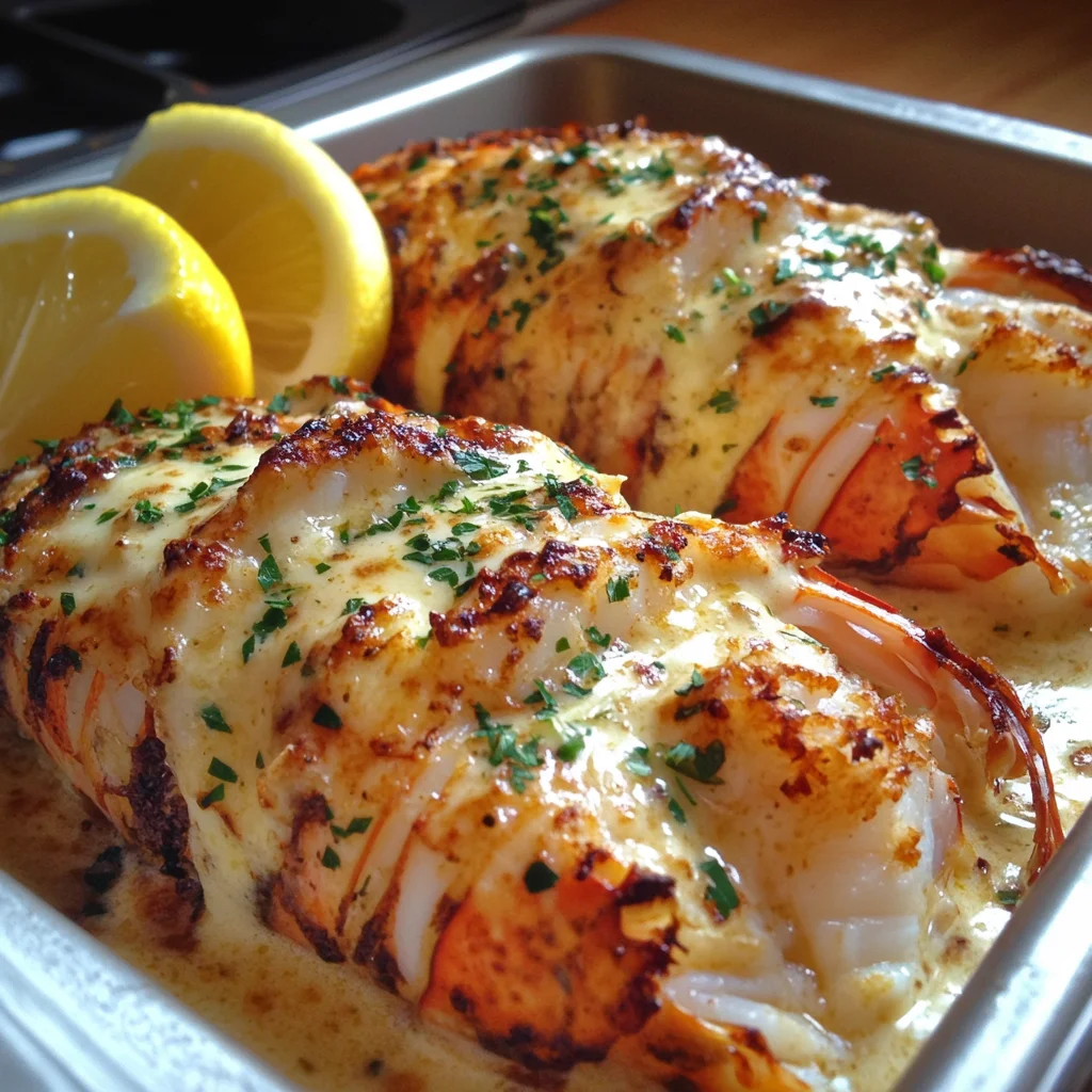 Creamy Garlic Butter Lobster Tails