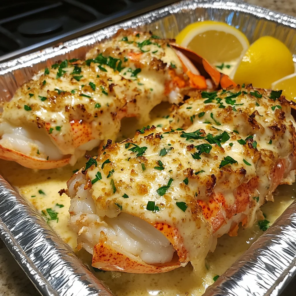 Creamy Garlic Butter Lobster Tails