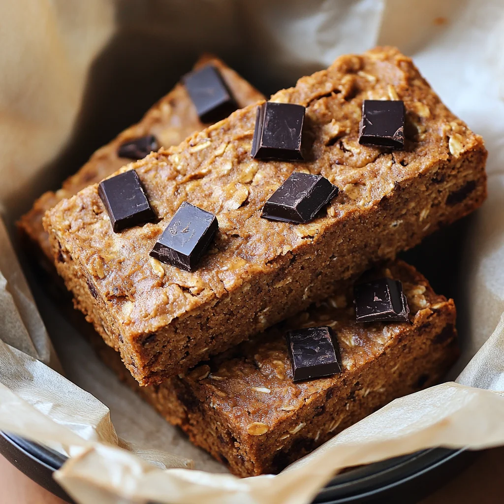 Dark Chocolate Peanut Butter Banana Bread Energy Bars