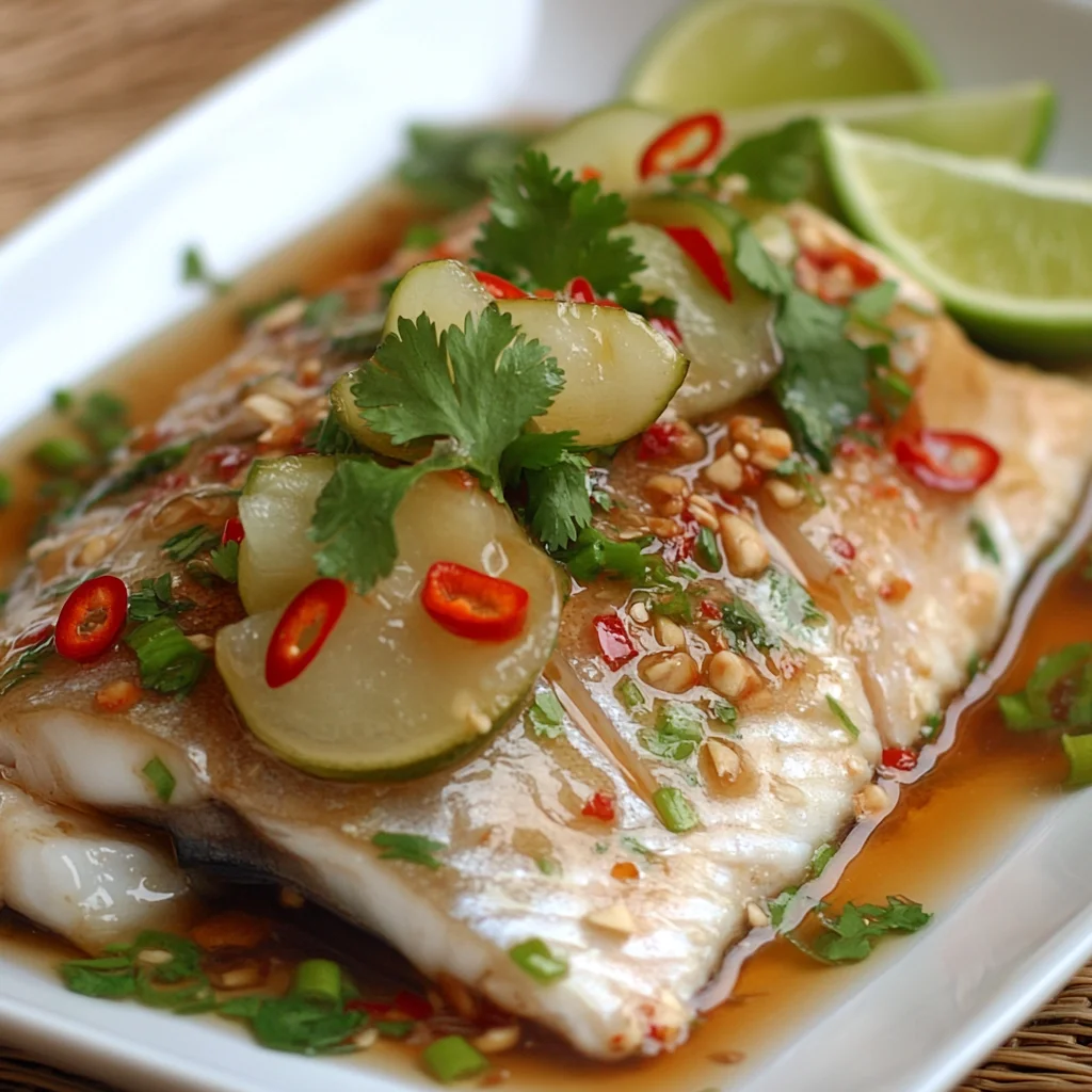 Exotic Steamed Fish with Ginger and Lime