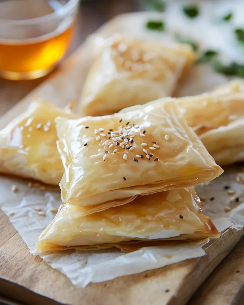 Feta Phyllo Pockets with creamy feta cheese