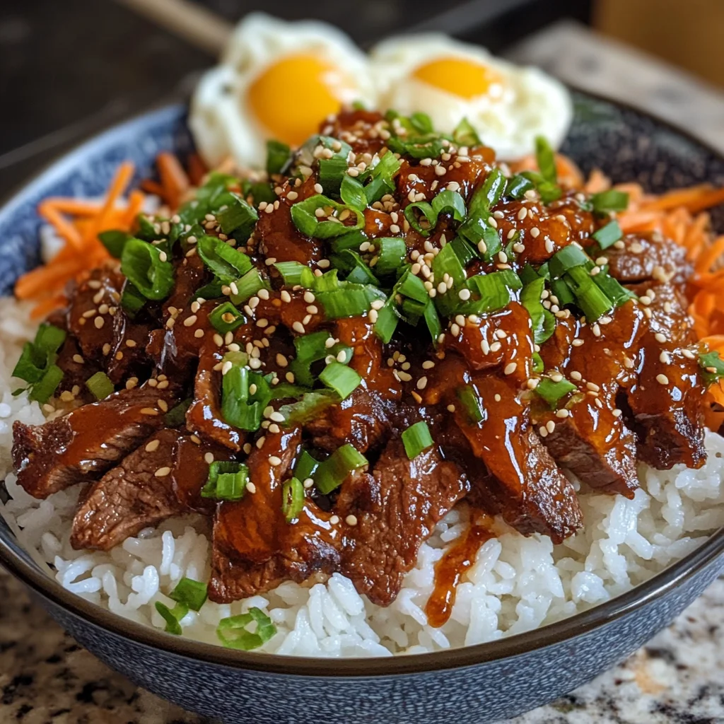 Homemade Korean BBQ Beef Rice Bowl