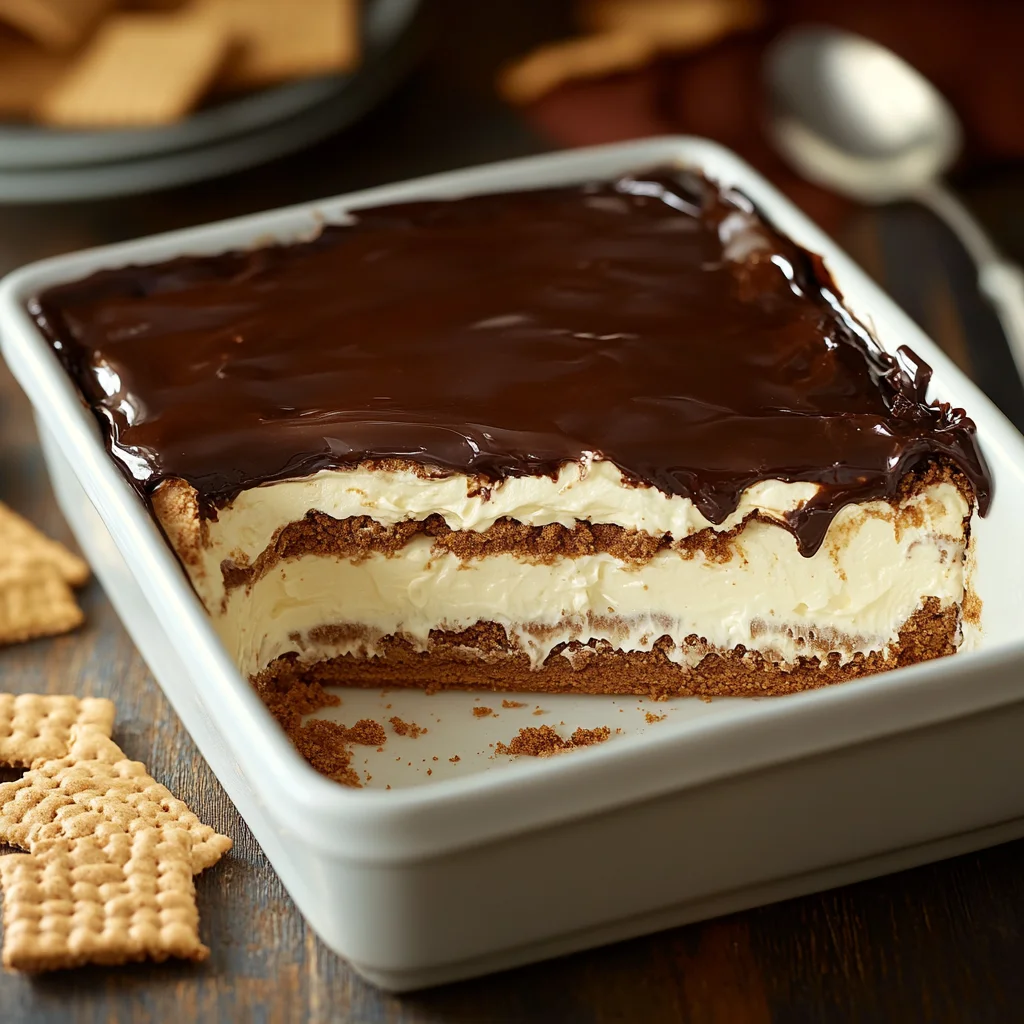 No-Bake Chocolate Eclair Cake