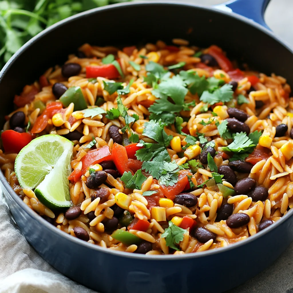 One-Pot Taco Orzo with Black Beans