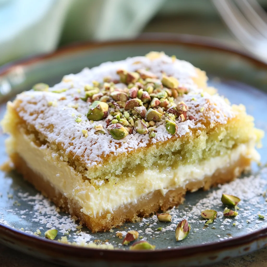 Pistachio Ooey Gooey Butter Cake