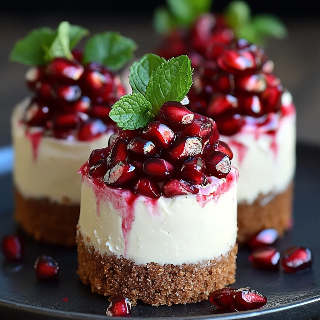 Pomegranate & Mint Cheesecake Towers