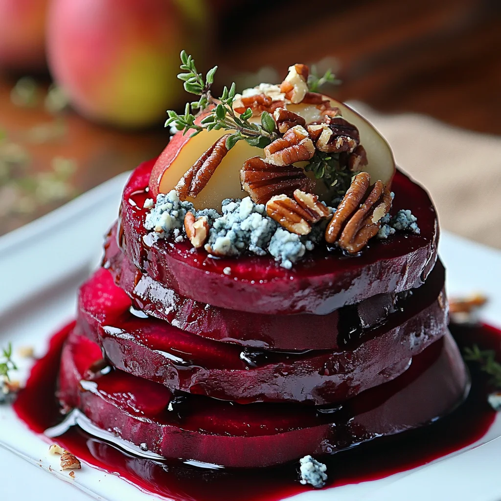 Roasted Beet & Blue Cheese Towers