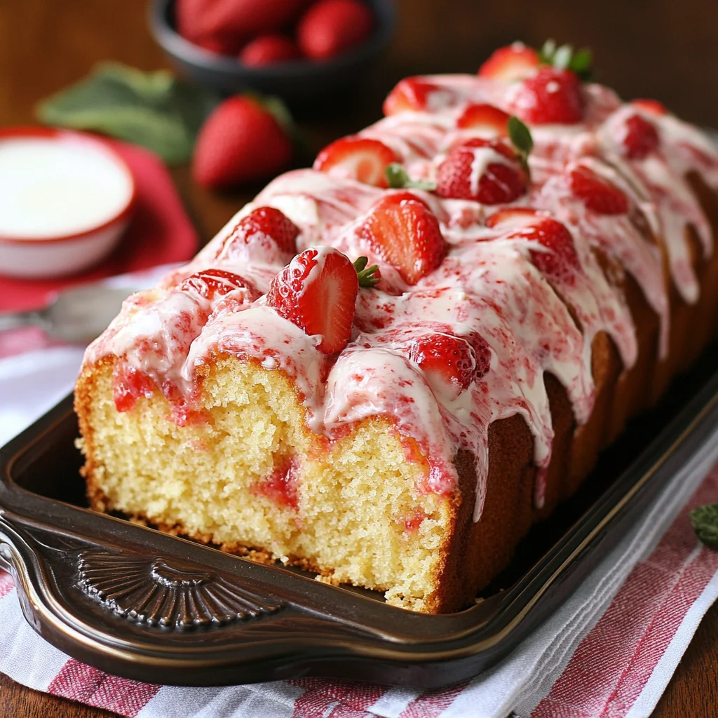 Strawberry Cheesecake Pound Cake
