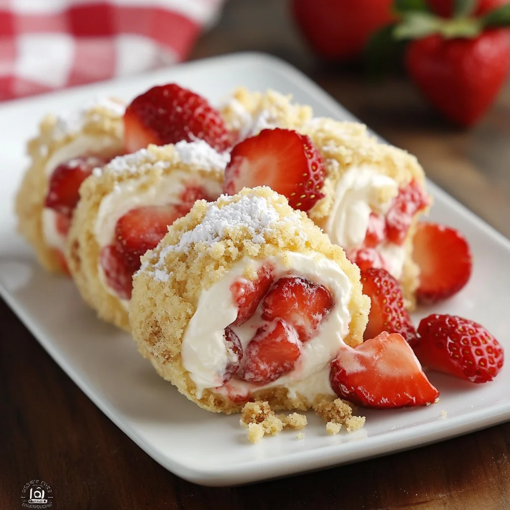 Sweet Strawberry Shortcake Cheesecake Rolls You'll Love!