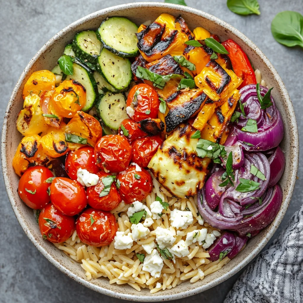Roasted Vegetable & Orzo Power Bowl