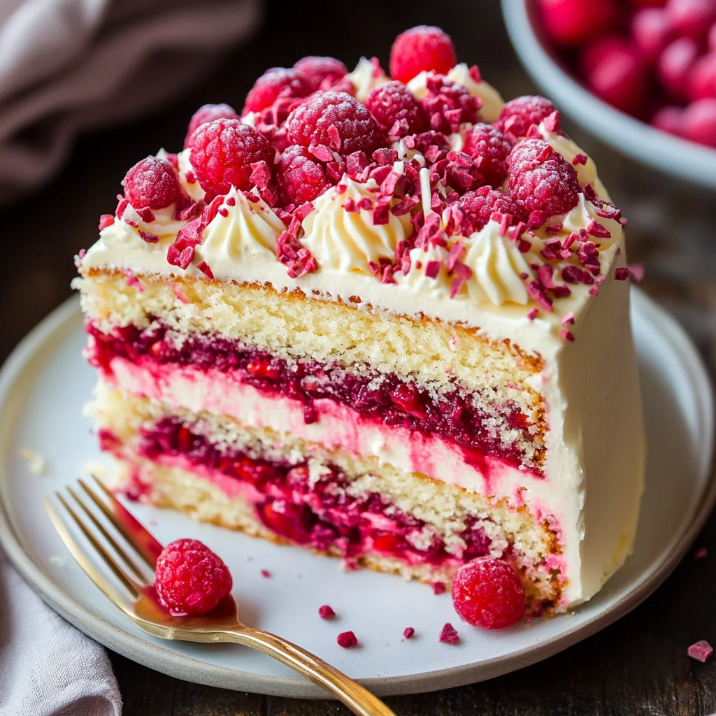 White Chocolate Raspberry Dream Cake