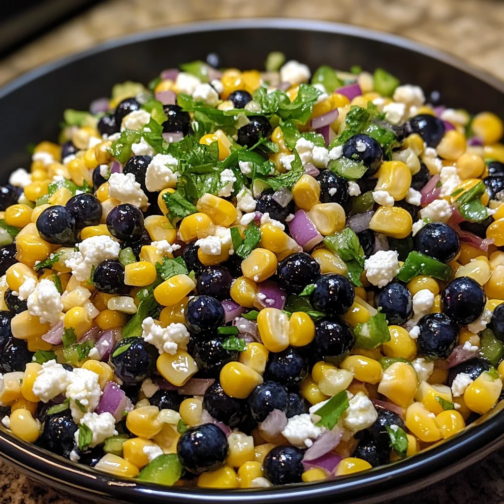 Blueberry Corn Feta Salad