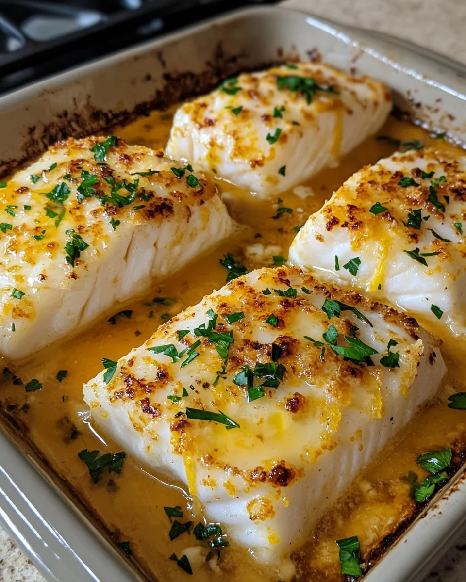 Easy Baked Cod with Lemon Butter