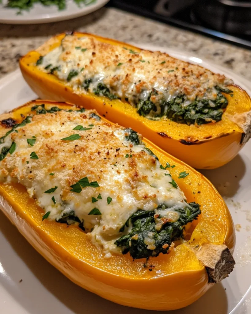 Stuffed Butternut Squash with Spinach and Cheese: A Must-Try!