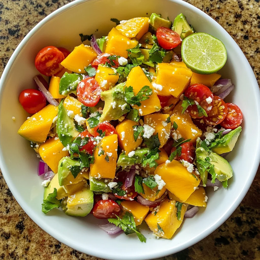 Avocado Mango Salad with Zesty Lime Dressing