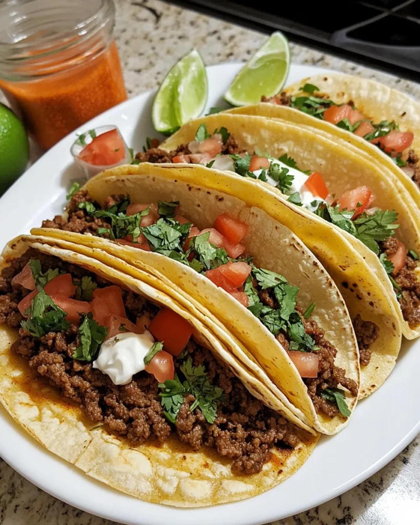 Spicy Beef Tacos