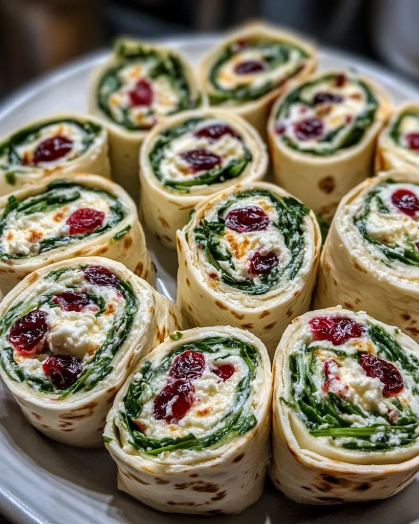 Cranberry Feta Pinwheels Recipe