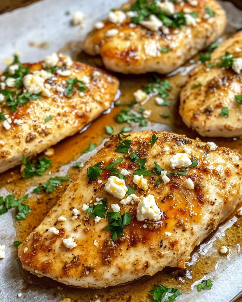 Crispy Hot Honey Feta Chicken