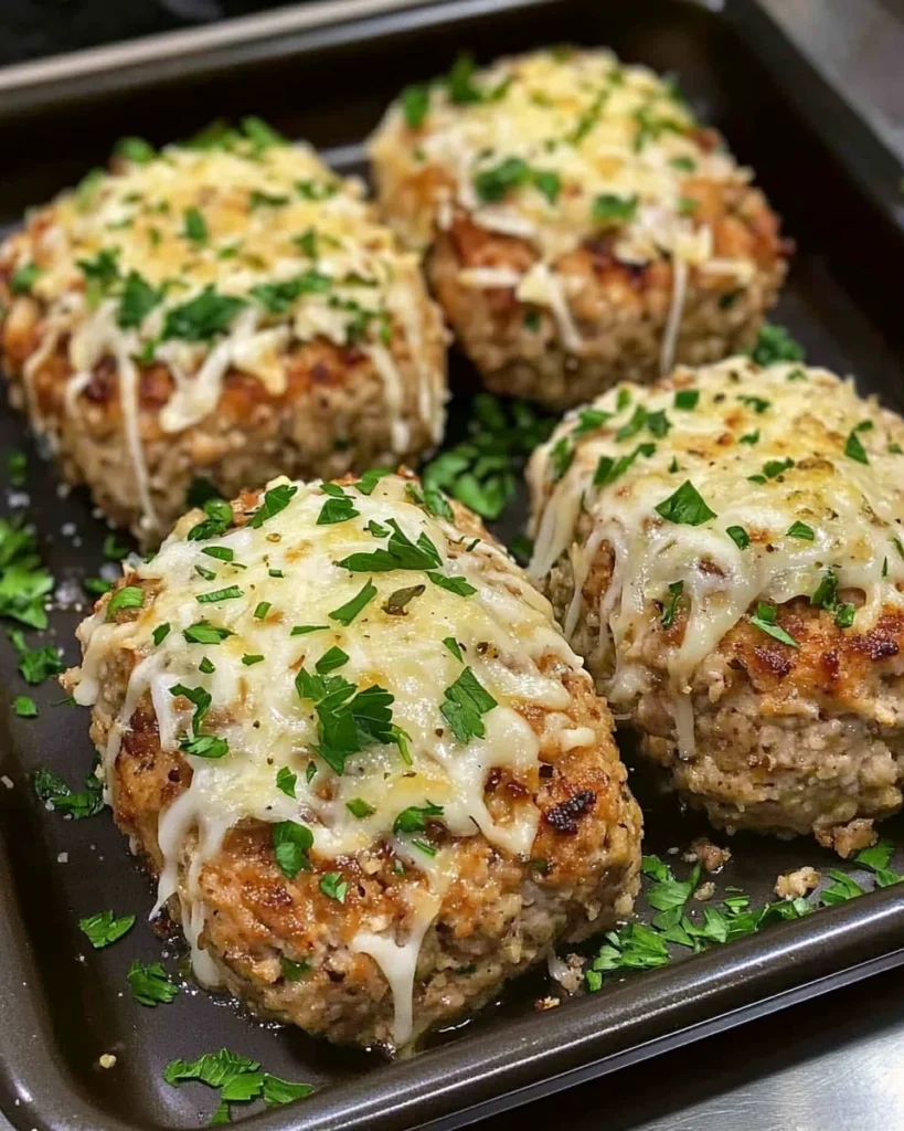 Garlic Parmesan Chicken Meatloaf