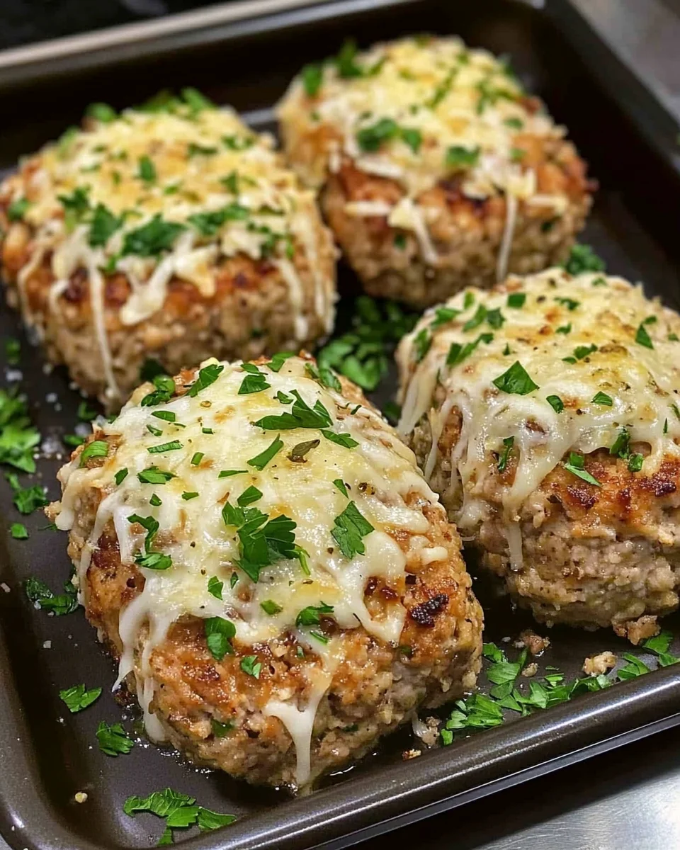 Garlic Parmesan Chicken Meatloaf