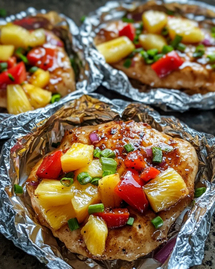 Teriyaki Chicken Pineapple Foil Packets