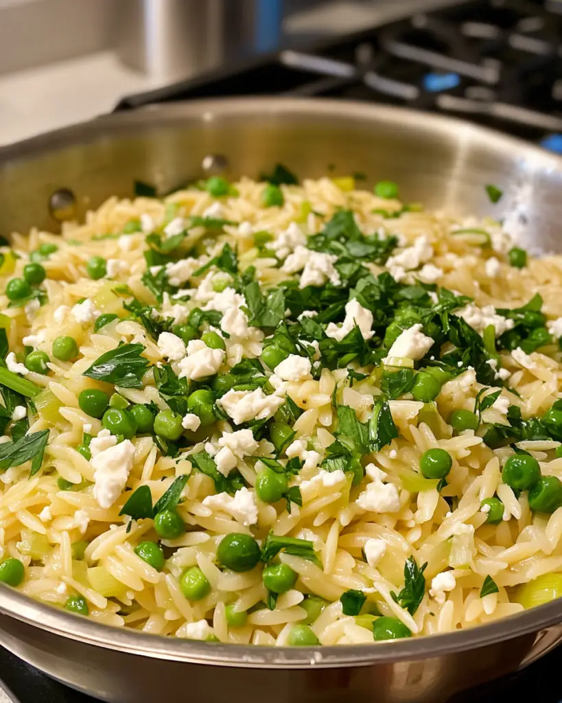 Lemony Orzo with Spring Vegetables Recipe