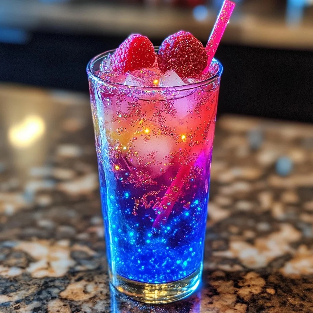 Glittering Raspberry Sparkler Shot