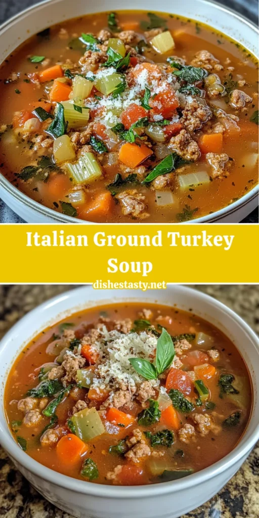 Italian Ground Turkey Soup – Hearty, Healthy & Full of Flavor!