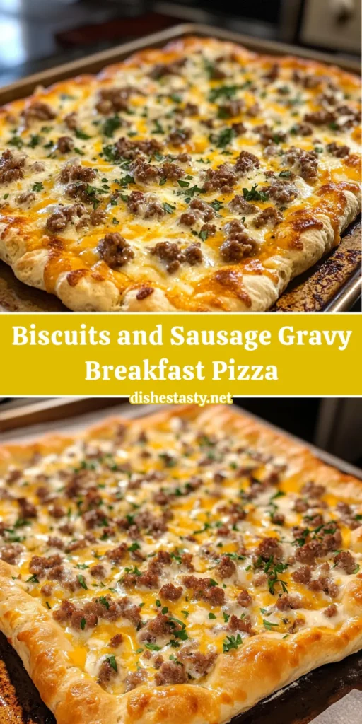 Biscuits & Sausage Gravy Breakfast Pizza – The Ultimate Morning Comfort Food!