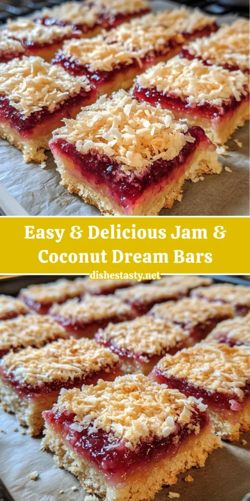 Jam & Coconut Dream Bars – Buttery, Fruity & Irresistibly Easy!