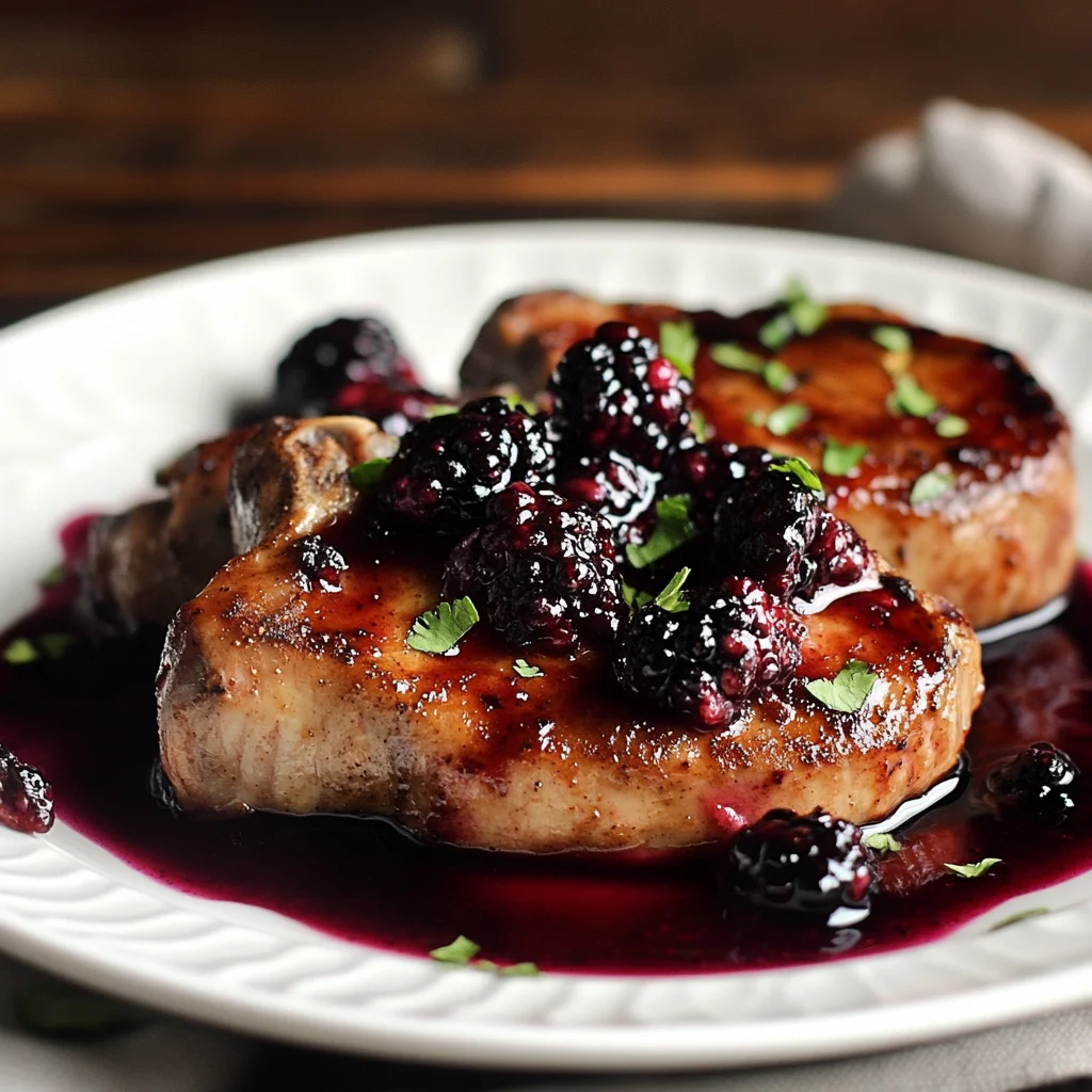 Blackberry Pork Chops