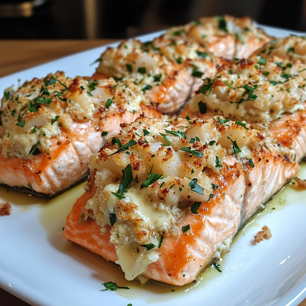 Crab & Shrimp Stuffed Salmon